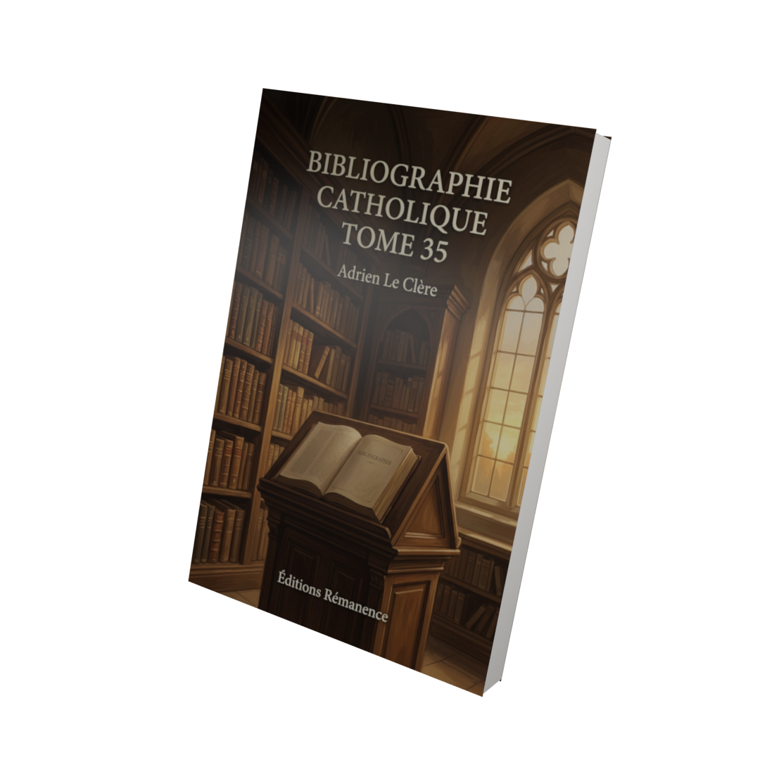 Bibliographie catholique Tome 35 - Adrien Le Clère (Vue 3D)