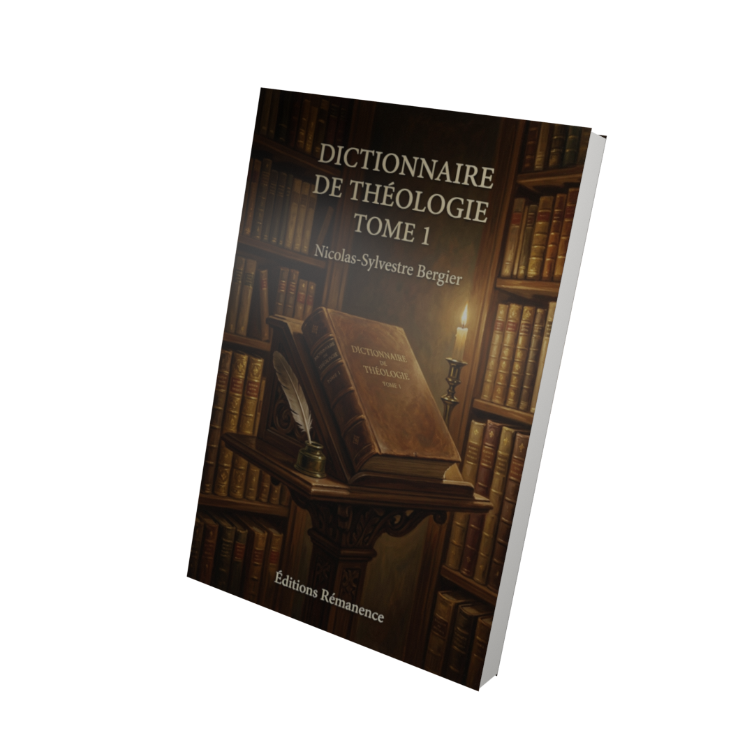 Dictionnaire de théologie Tome 1 - Nicolas-Sylvestre Bergier (Vue 3D)