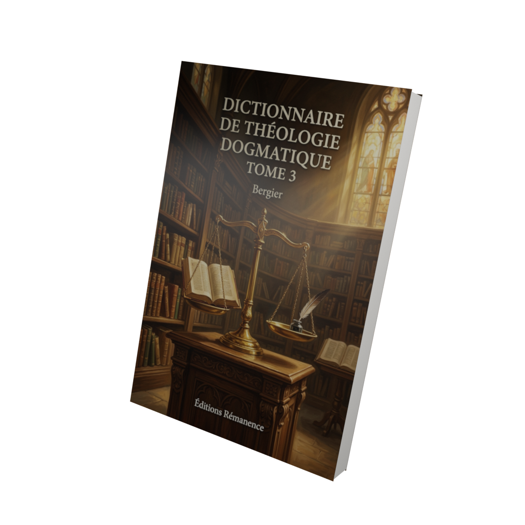 Dictionnaire de théologie dogmatique Tome 3 - Bergier (Vue 3D)