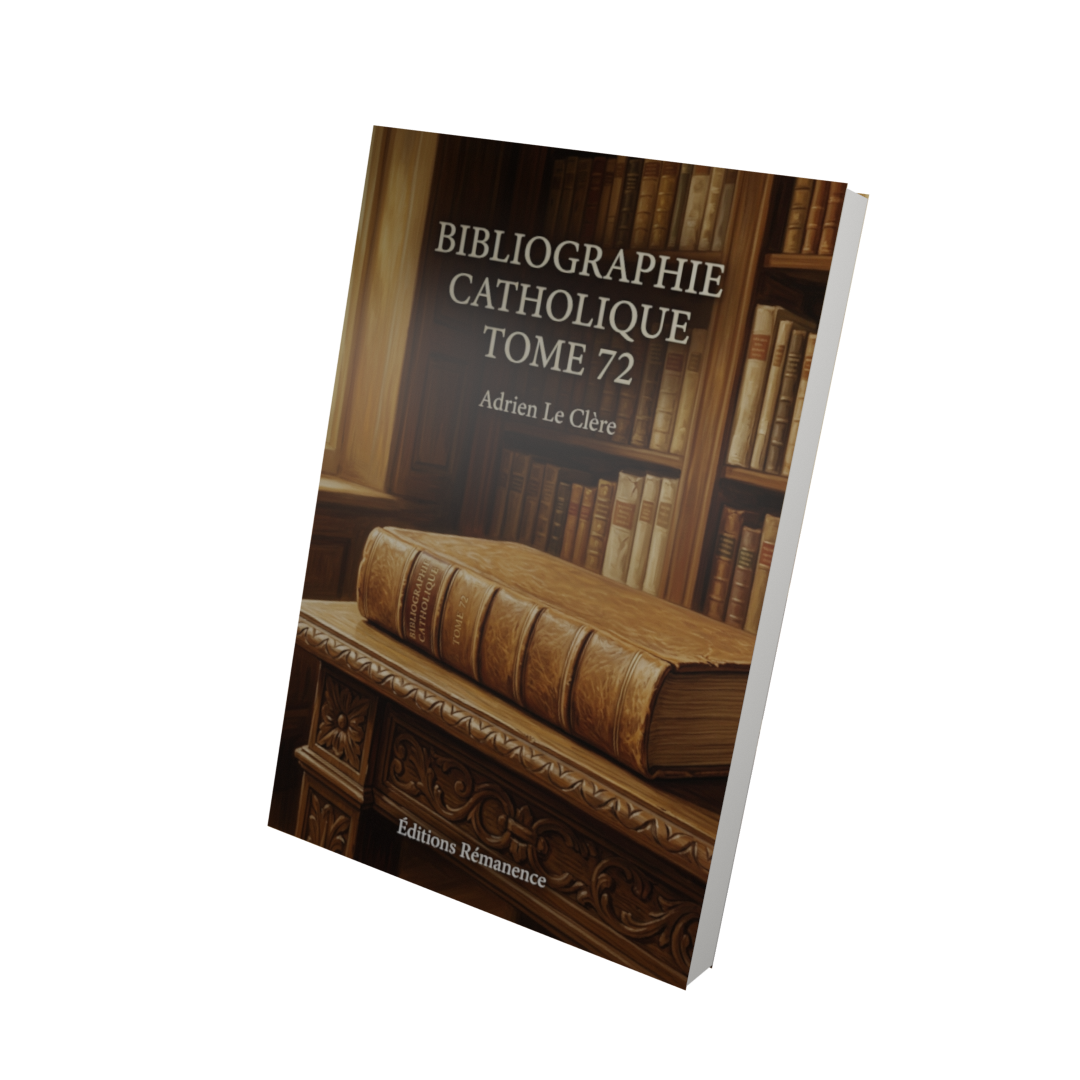Bibliographie catholique Tome 72 - Adrien Le Clère (Vue 3D)