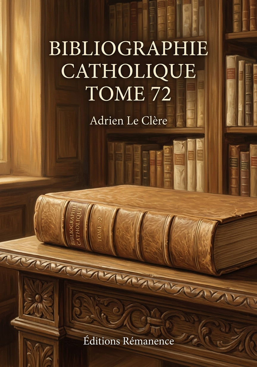 Bibliographie catholique Tome 72 - Adrien Le Clère (Couverture)