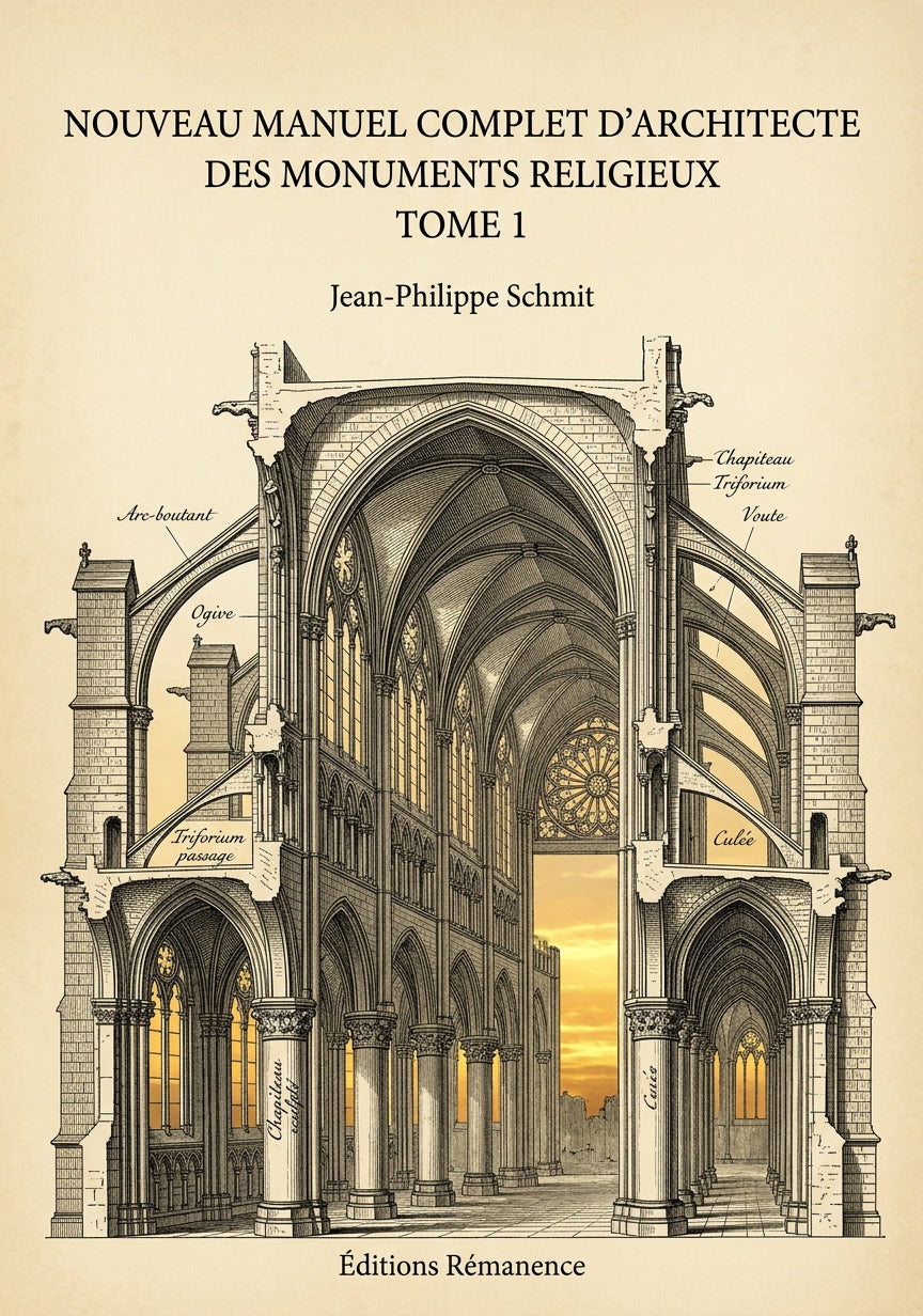 Nouveau manuel complet d'architecte des monuments religieux Tome 1 - Jean-Philippe Schmit (Couverture)