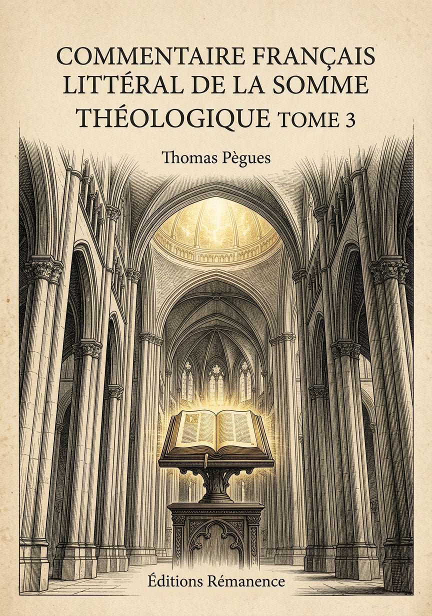 Commentaire français littéral de la Somme théologique Tome 3 - Thomas Pègues (Couverture)