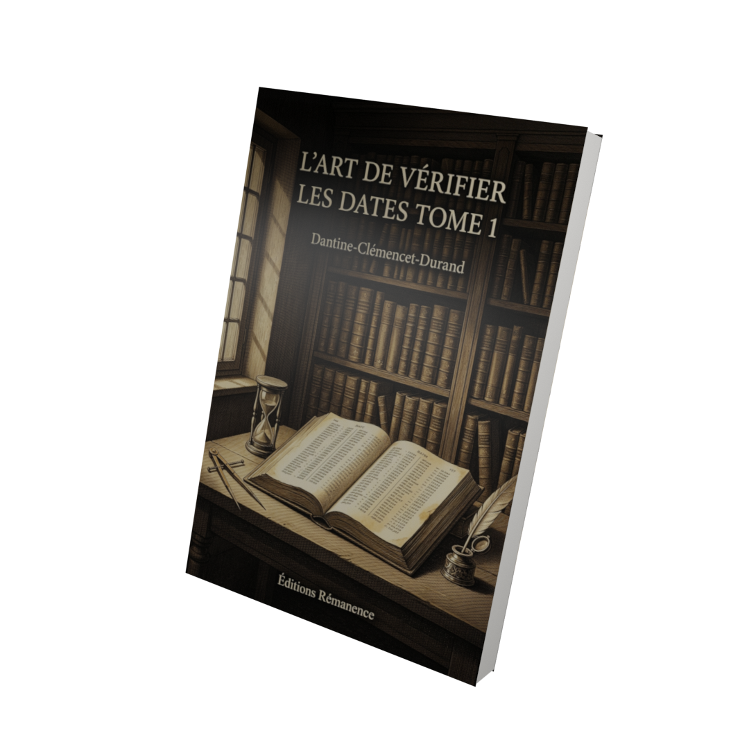 L'art de vérifier les dates Tome 1 - Dantine-Clémencet-Durand (Vue 3D)