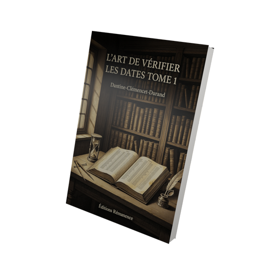 L'art de vérifier les dates Tome 1 - Dantine-Clémencet-Durand (Vue 3D)