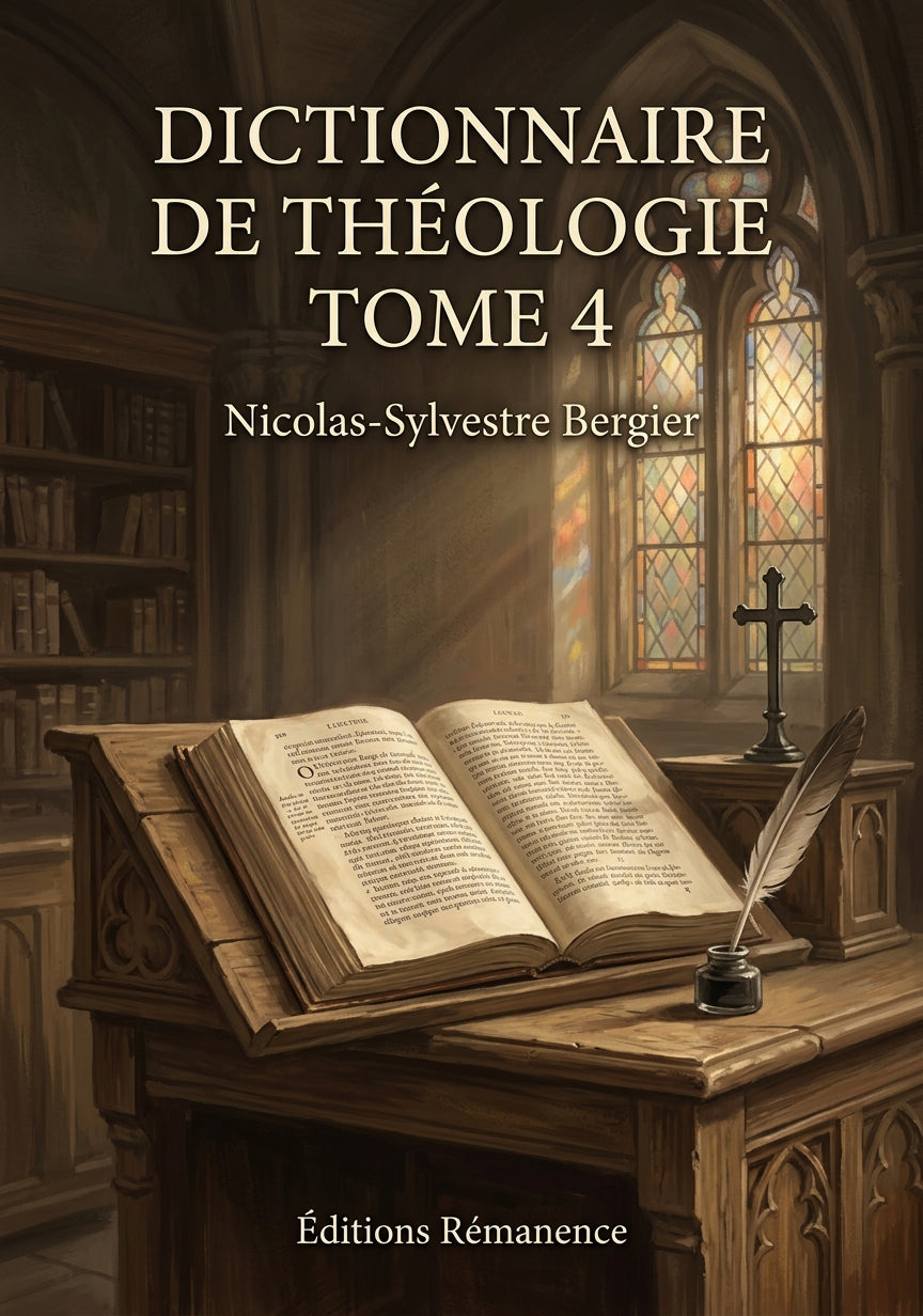Dictionnaire de théologie Tome 4 - Nicolas-Sylvestre Bergier (Couverture)
