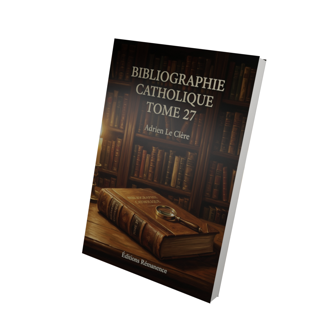Bibliographie catholique Tome 27 - Adrien Le Clère (Vue 3D)