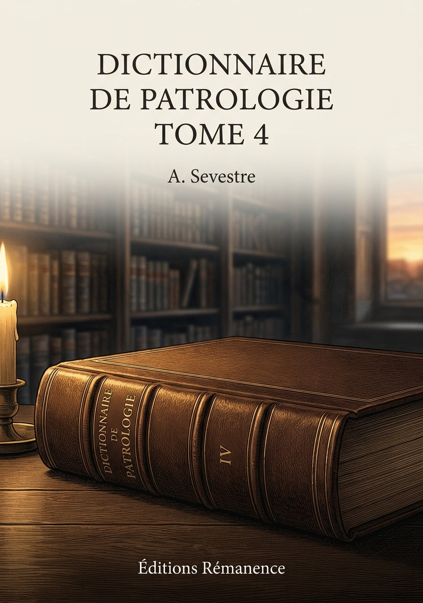 Dictionnaire de patrologie Tome 4 - A. Sevestre (Couverture)