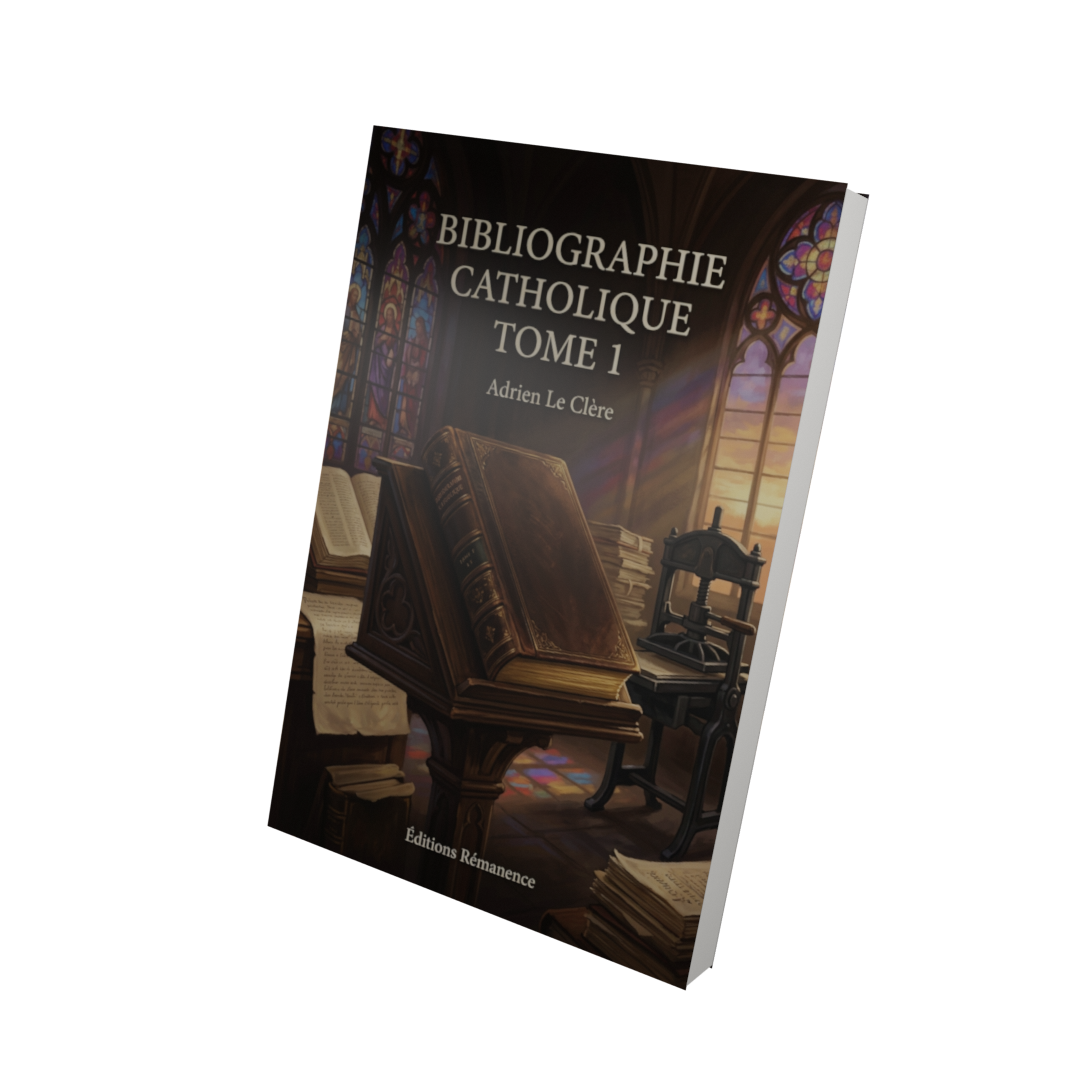 Bibliographie catholique Tome 1 - Adrien Le Clère (Vue 3D)