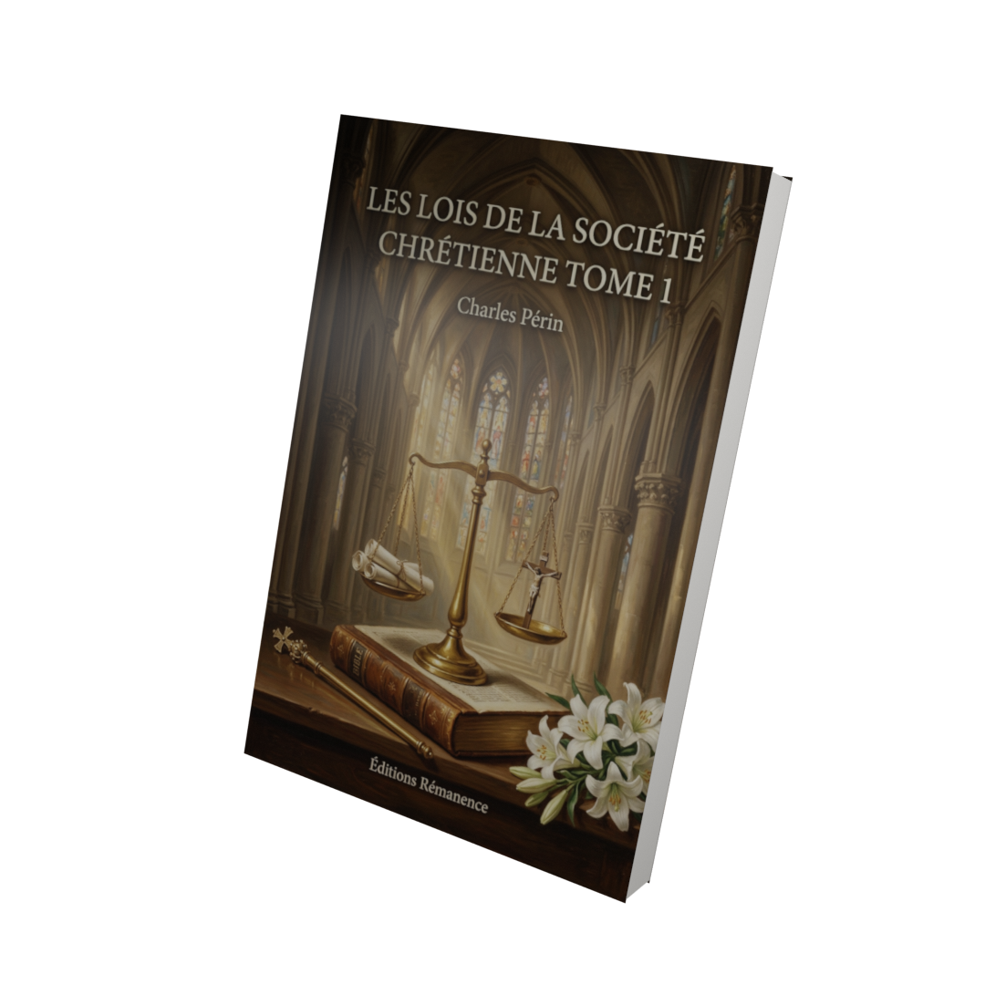 les lois de la société chrétienne Tome 1 - Charles Périn (Vue 3D)