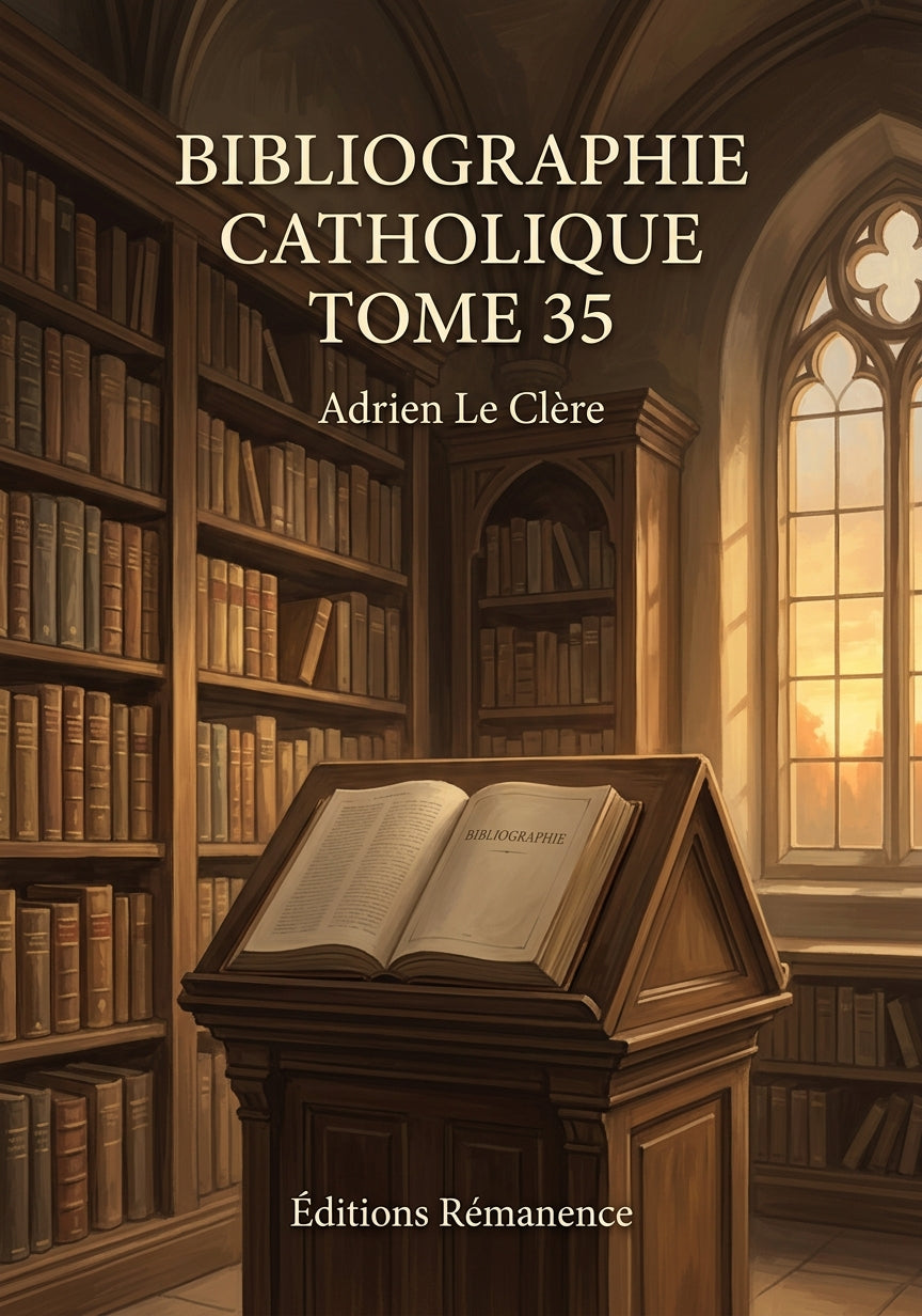Bibliographie catholique Tome 35 - Adrien Le Clère (Couverture)