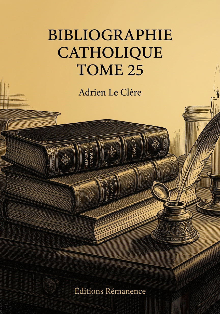 Bibliographie catholique Tome 25 - Adrien Le Clère (Couverture)