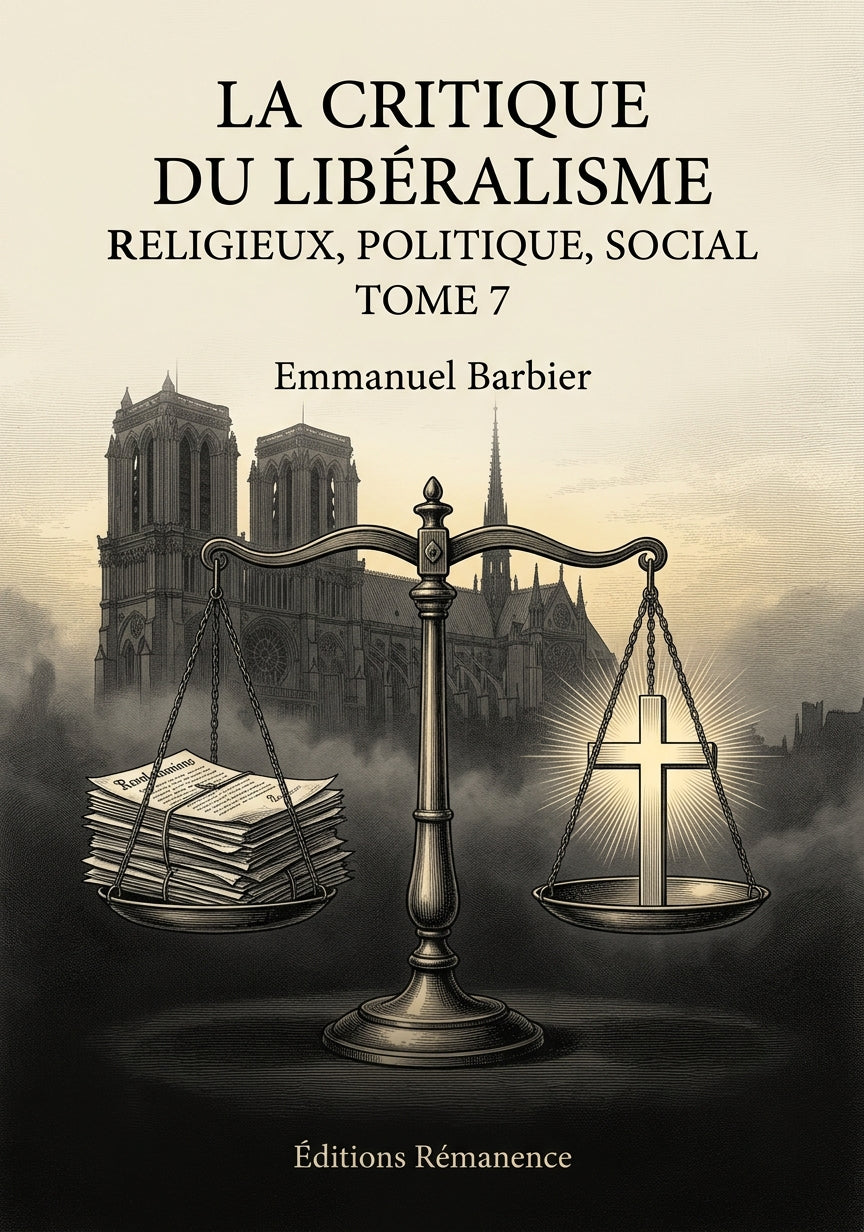 La critique du libéralisme religieux, politique, social Tome 7 - Emmanuel Barbier (Couverture)