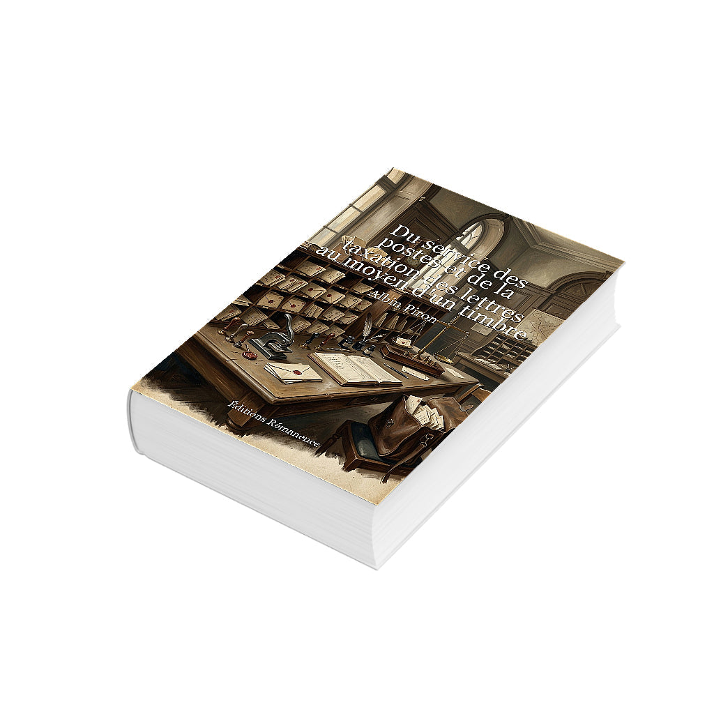 Couverture 3D de Du service des postes et de la taxation des lettres au moyen d'un timbre – Albin Piron