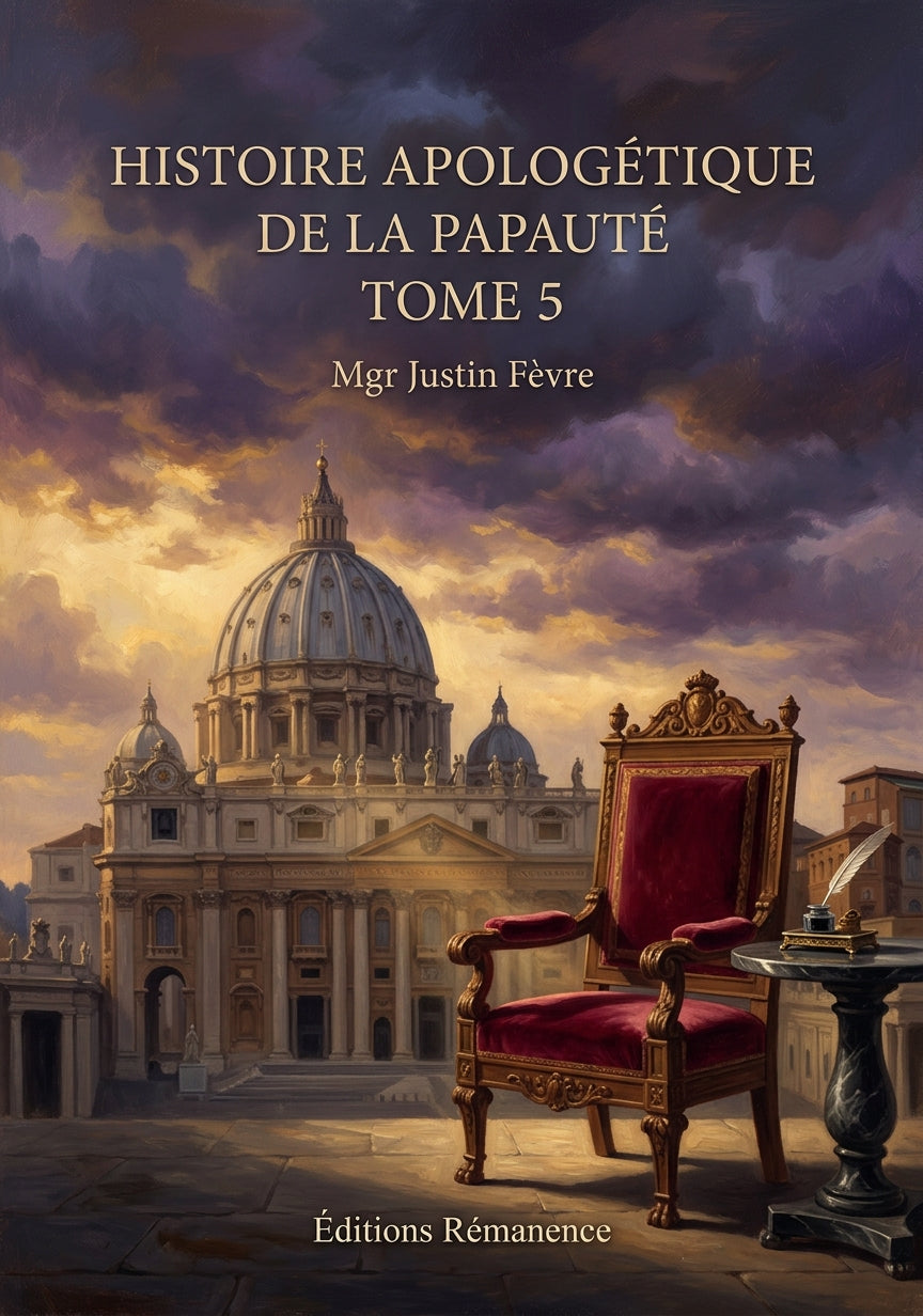 Histoire apologétique de la papauté Tome 5 - Mgr Justin Fèvre (Couverture)