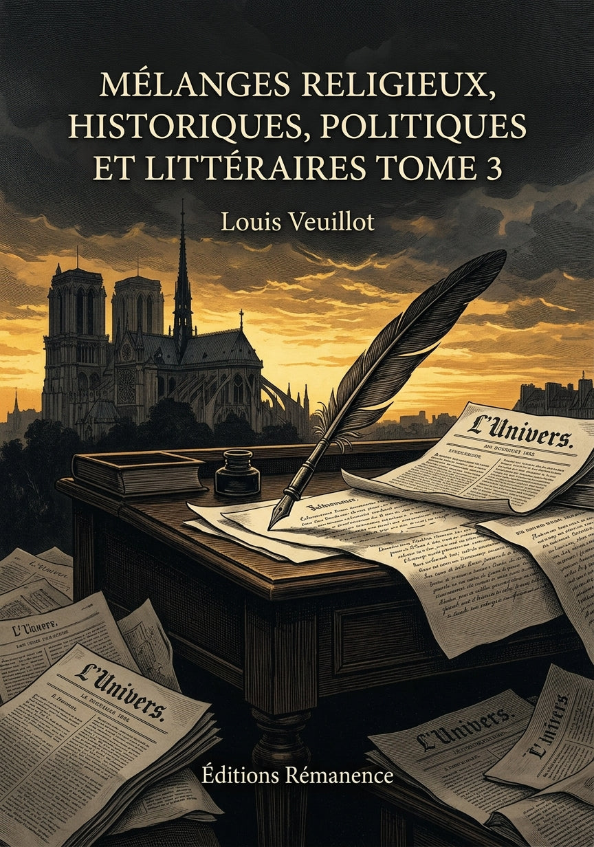 Mélanges religieux, historiques, politiques et littéraires Tome 3 - Louis Veuillot (Couverture)