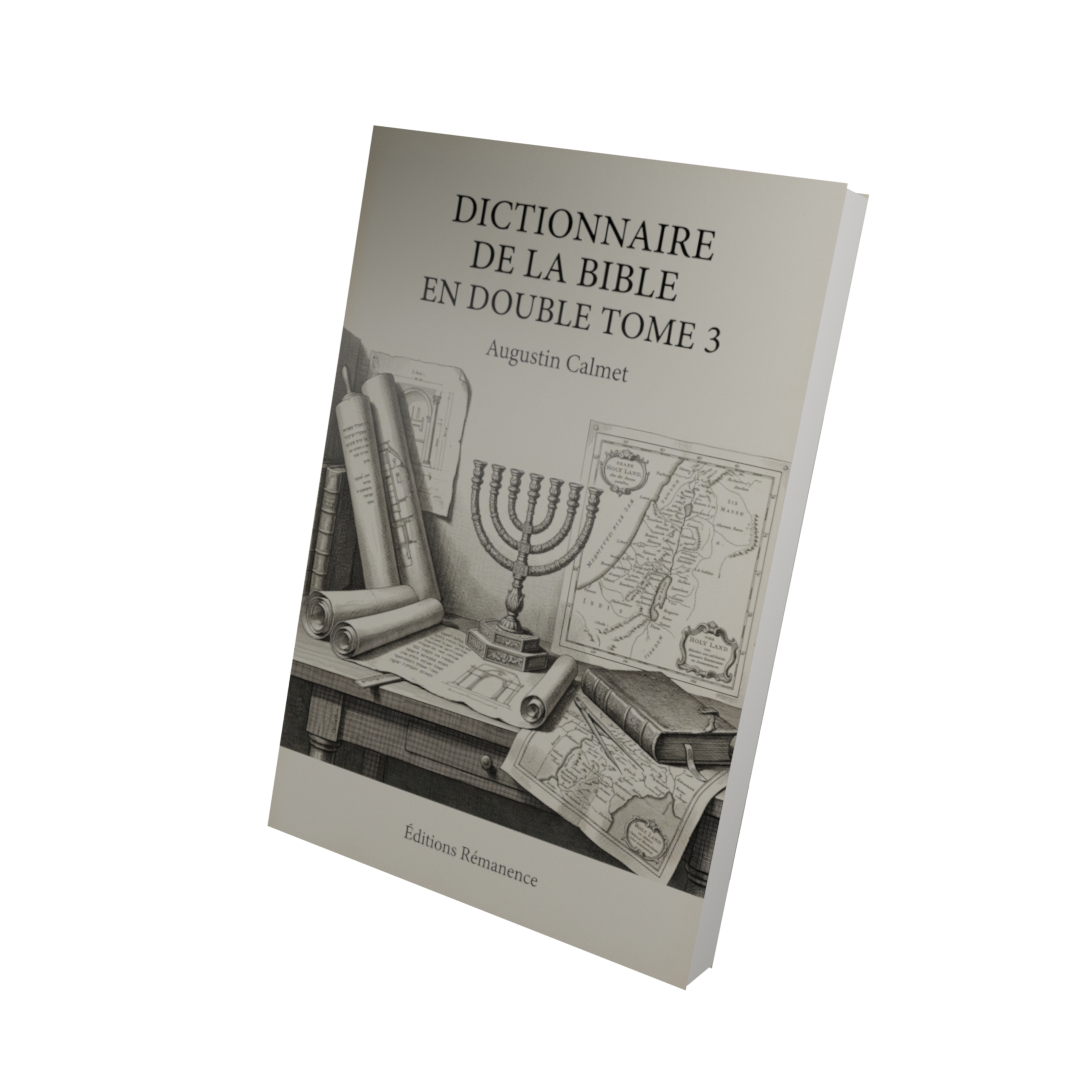 Dictionnaire de la Bible en double Tome 3 - Augustin Calmet (Vue 3D)