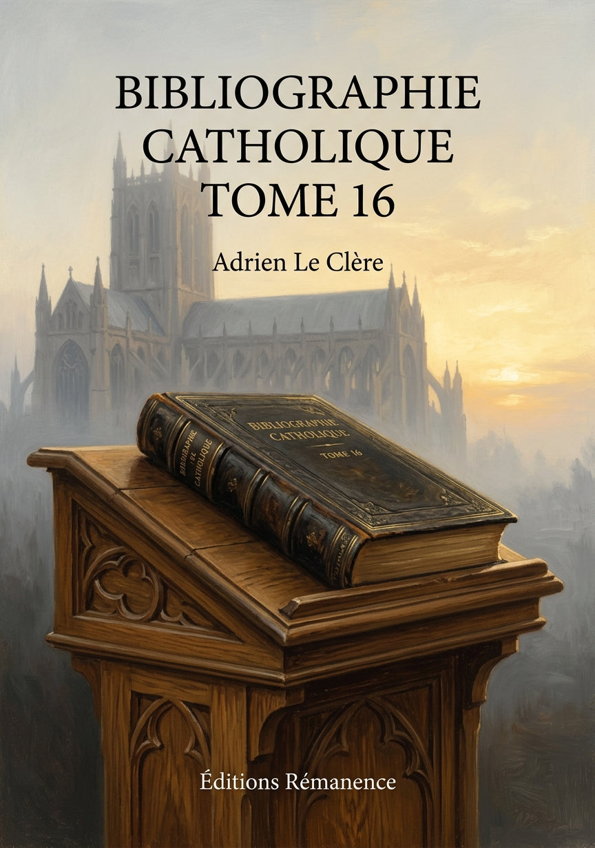 Bibliographie catholique Tome 16 - Adrien Le Clère (Couverture)