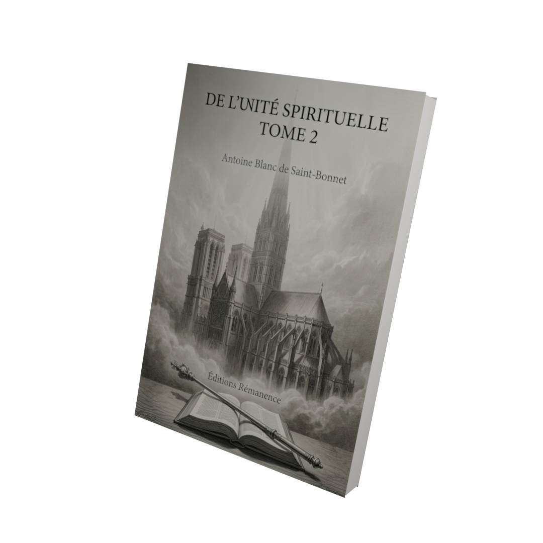 De l'unité spirituelle Tome 2 - Antoine Blanc de Saint-Bonnet (Vue 3D)