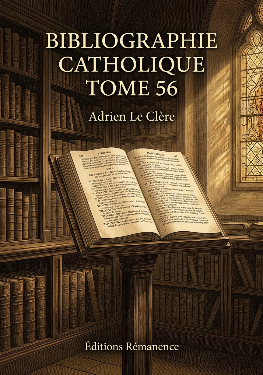 Bibliographie catholique Tome 56 - Adrien Le Clère (Couverture)