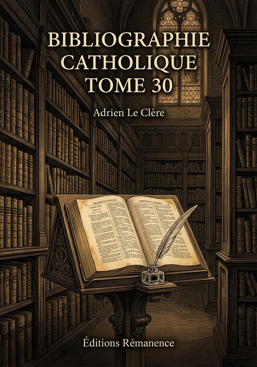 Bibliographie catholique Tome 30 - Adrien Le Clère (Couverture)