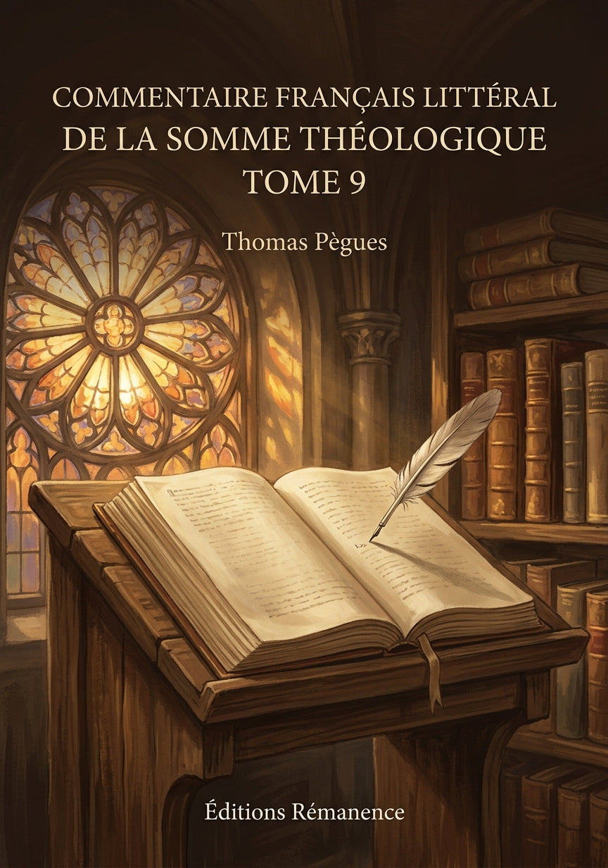 Commentaire français littéral de la Somme théologique Tome 9 - Thomas Pègues (Couverture)