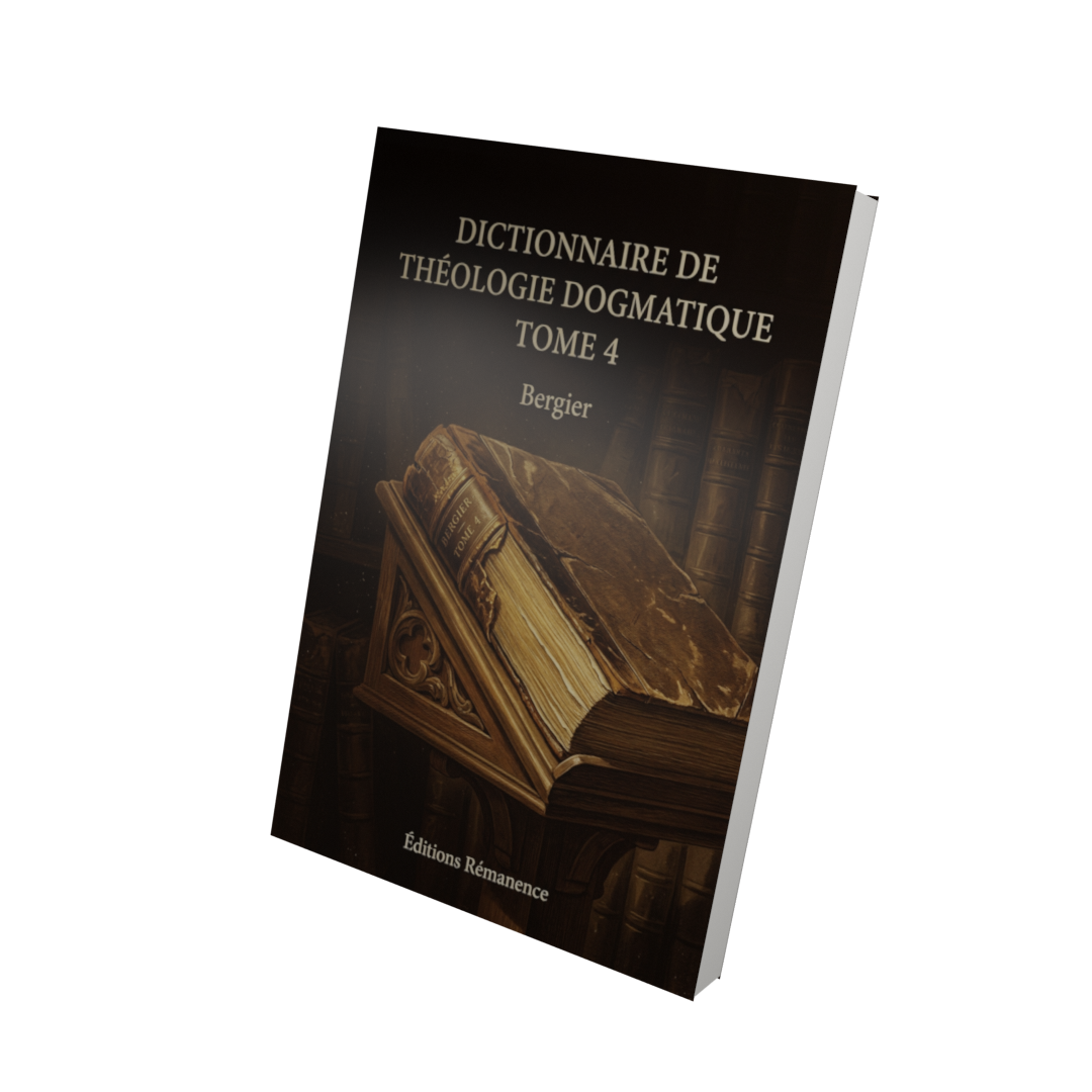Dictionnaire de théologie dogmatique Tome 4 - Bergier (Vue 3D)