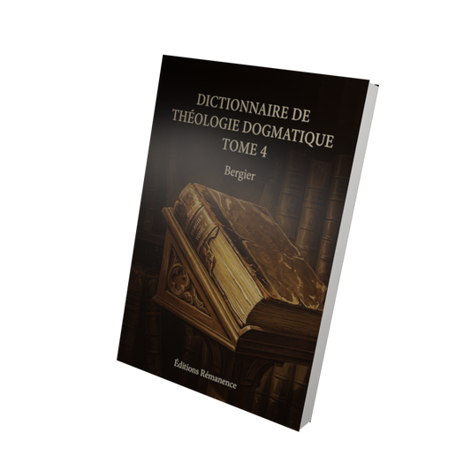 Dictionnaire de théologie dogmatique Tome 4 - Bergier (Vue 3D)