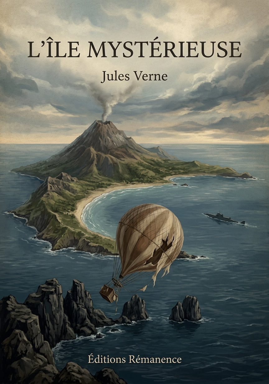 L'île mystérieuse - Jules Verne (Couverture)