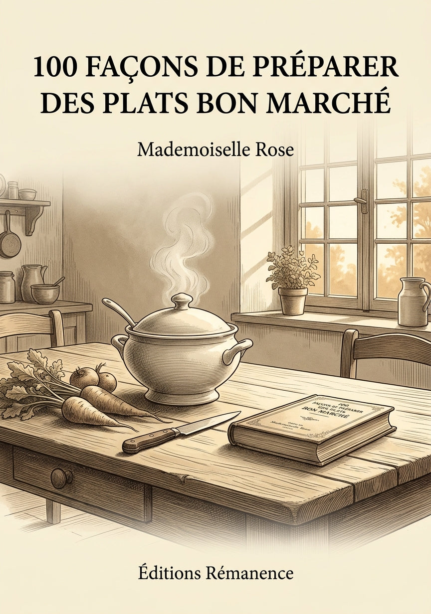 Livre 100 façons de préparer des plats bon marché par Mademoiselle Rose - Couverture - Editions Remanence