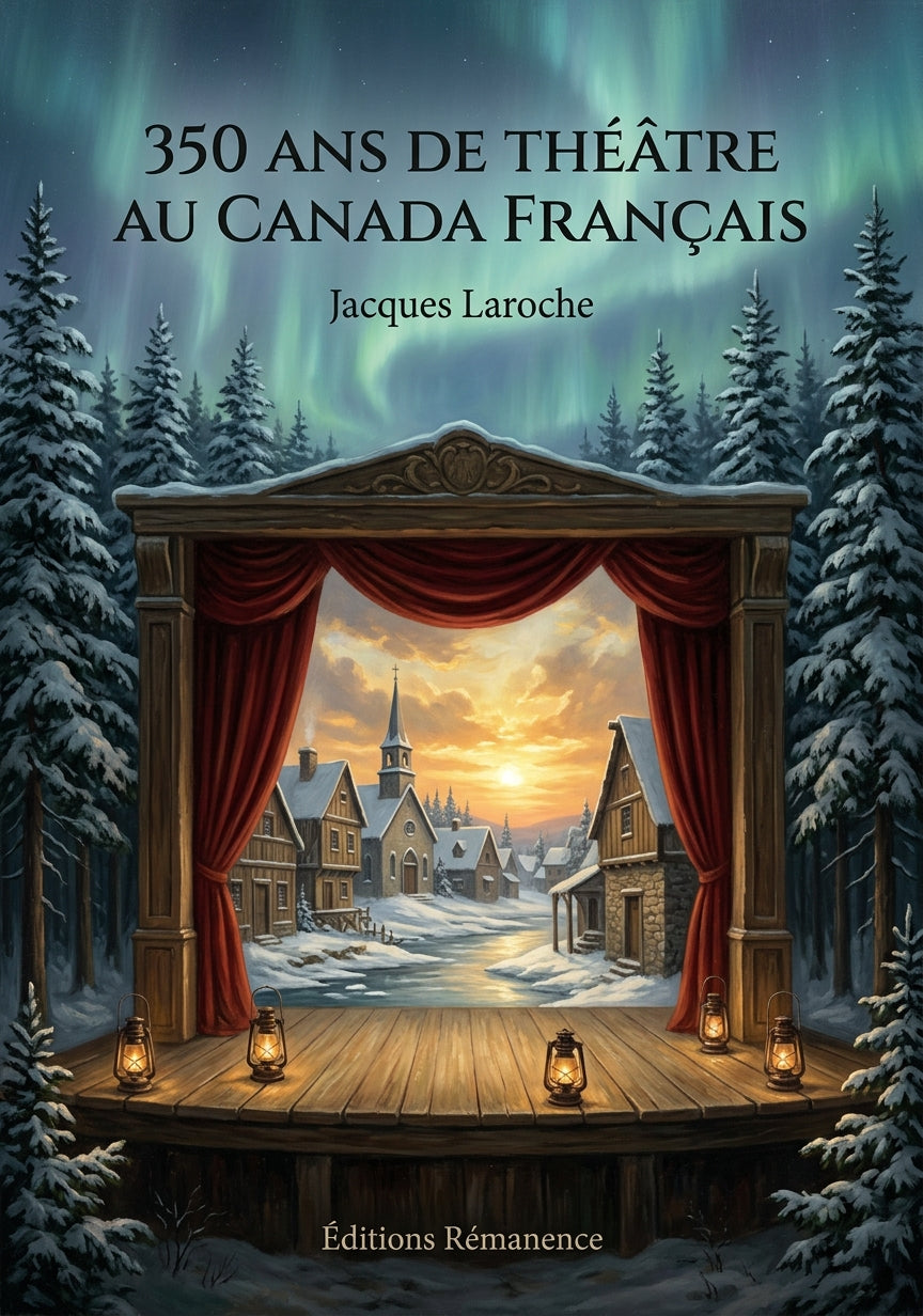 Livre 350 ans de théâtre au Canada français par Jacques Laroche - Couverture - Editions Remanence