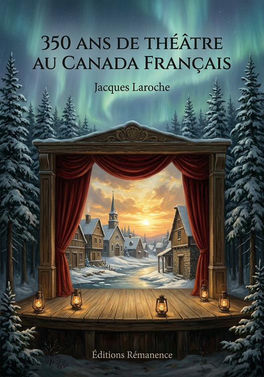 Livre 350 ans de théâtre au Canada français par Jacques Laroche - Couverture - Editions Remanence
