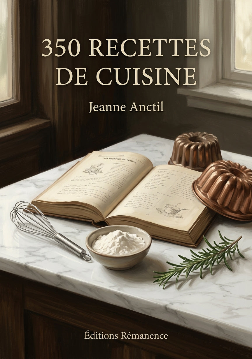 Livre 350 recettes de cuisine par Jeanne Anctil - Couverture - Editions Remanence