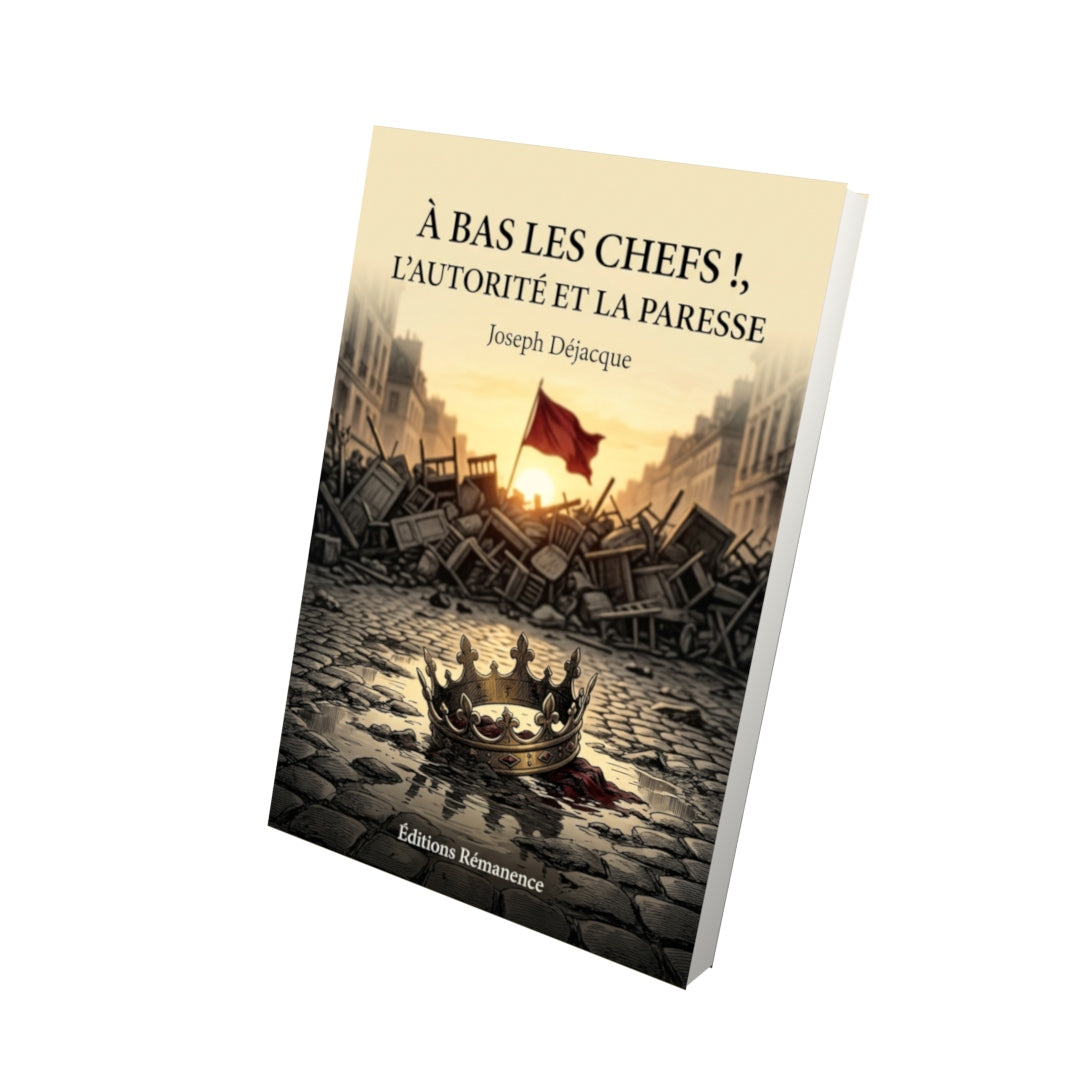 Livre À bas les chefs !, L’Autorité et la Paresse par Joseph Déjacque - Vue 3D - Editions Remanence