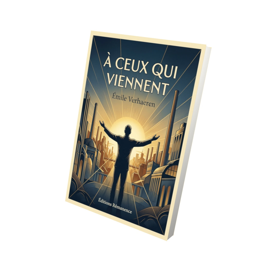 Livre À ceux qui viennent par Émile Verhaeren - Vue 3D - Editions Remanence