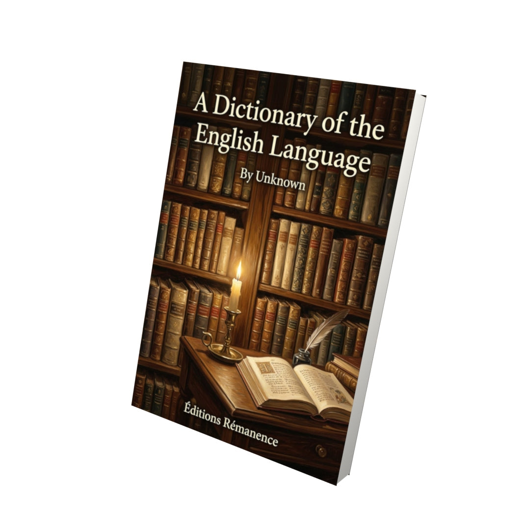 Livre A Dictionary of the English Language - Vue 3D - Editions Remanence
