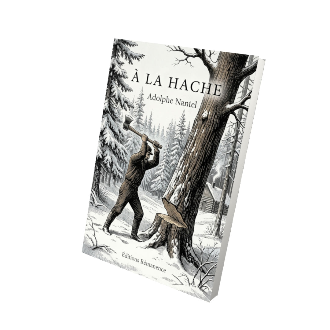 Livre À la hache par Adolphe Nantel - Vue 3D - Editions Remanence