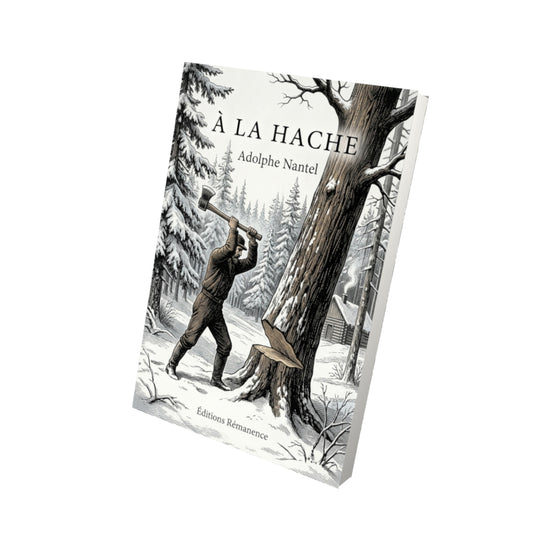 Livre À la hache par Adolphe Nantel - Vue 3D - Editions Remanence