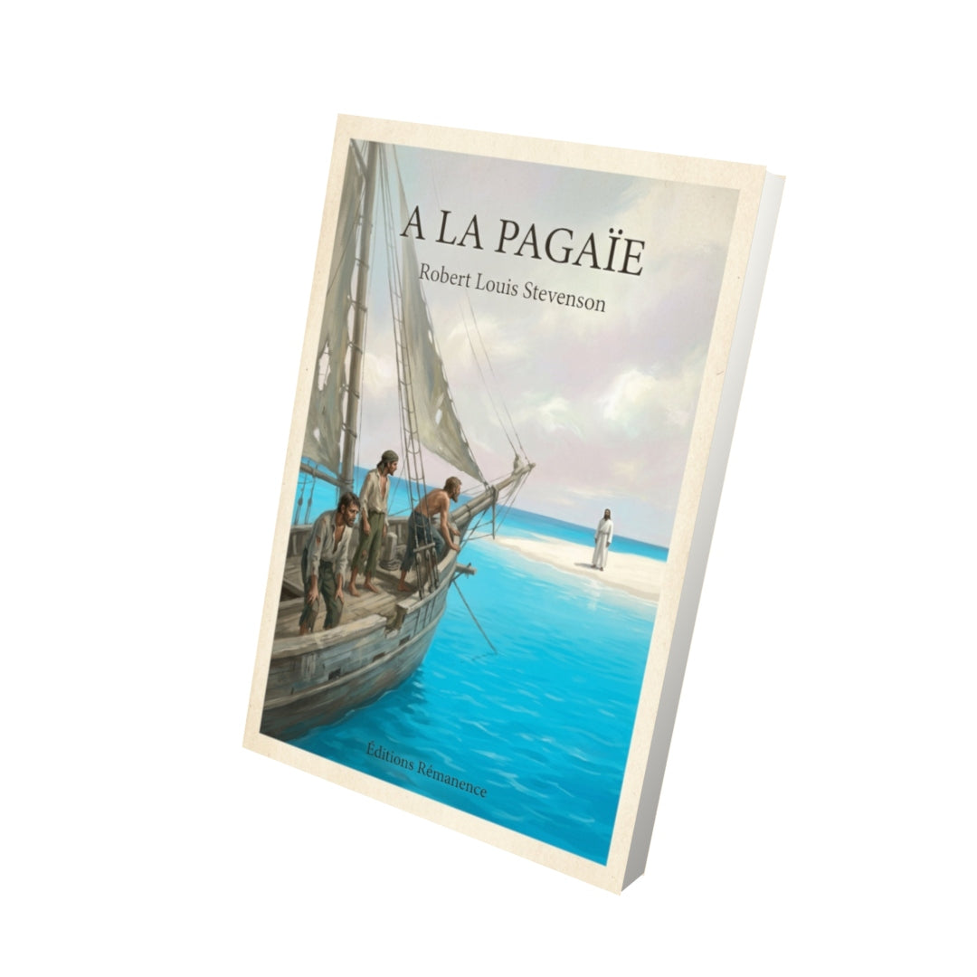 Livre A la pagaïe - Robert Louis Stevenson - Vue 3D - Editions Remanence