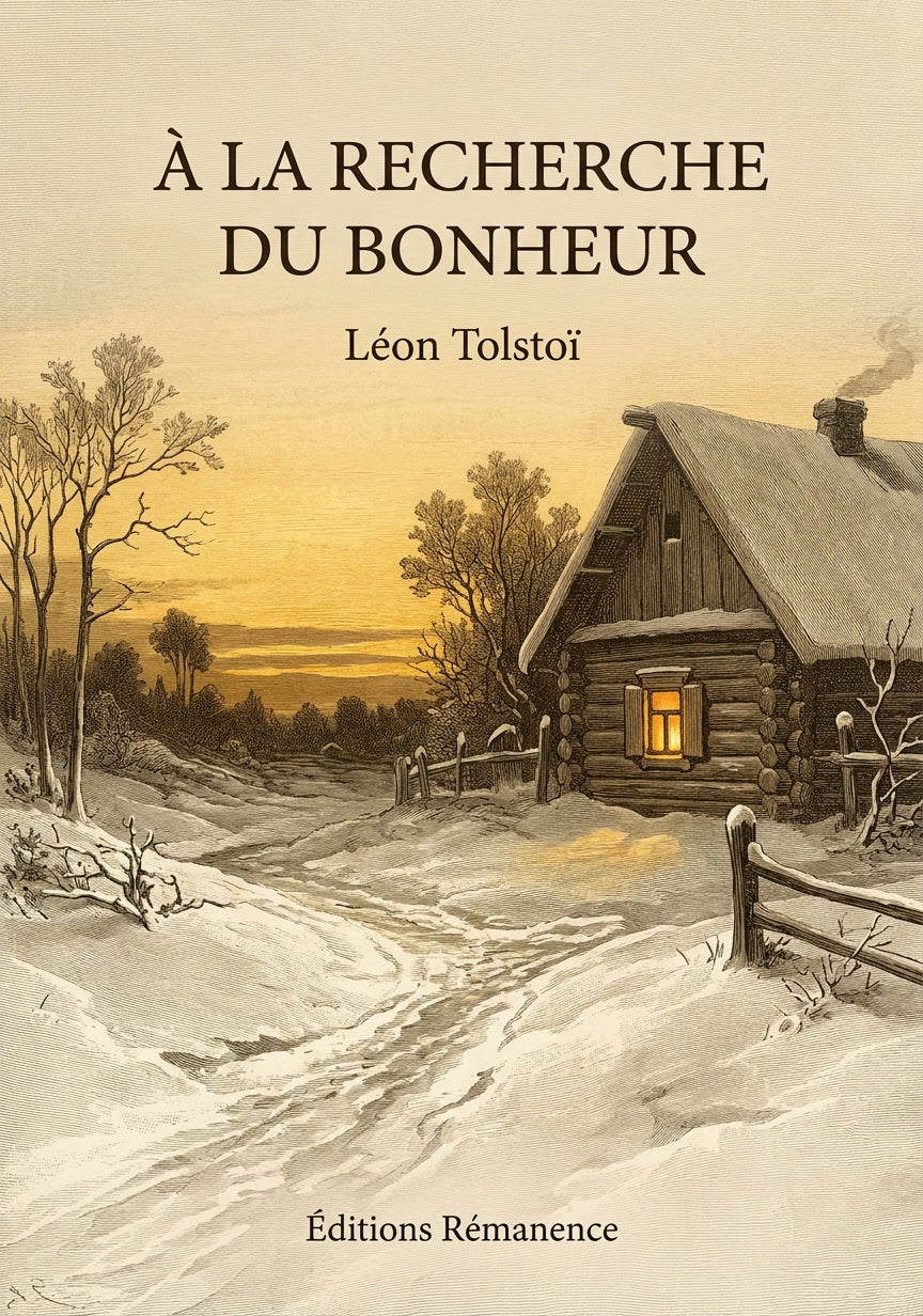 Livre À la recherche du bonheur par Léon Tolstoï - Couverture - Editions Remanence