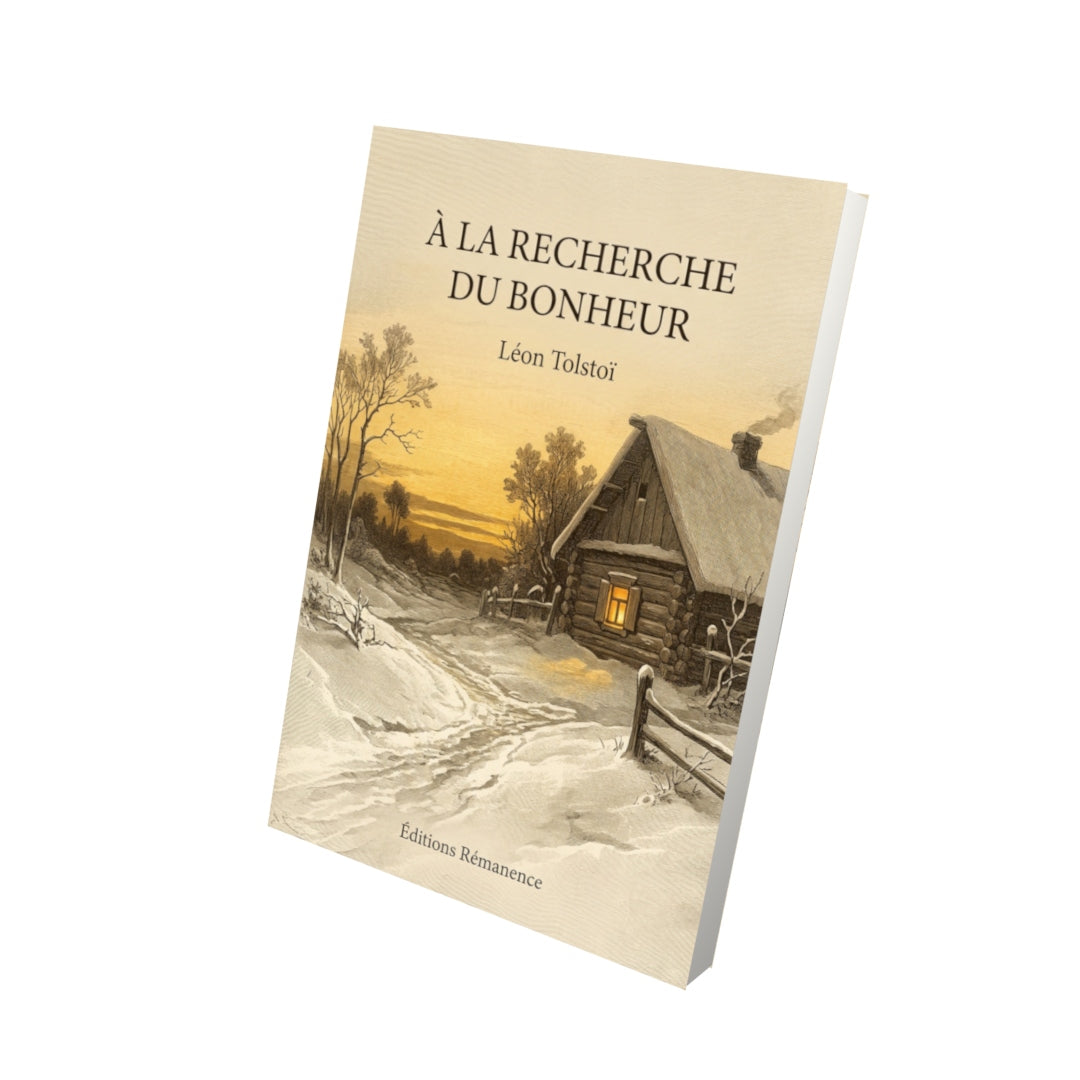 Livre À la recherche du bonheur par Léon Tolstoï - Vue 3D - Editions Remanence