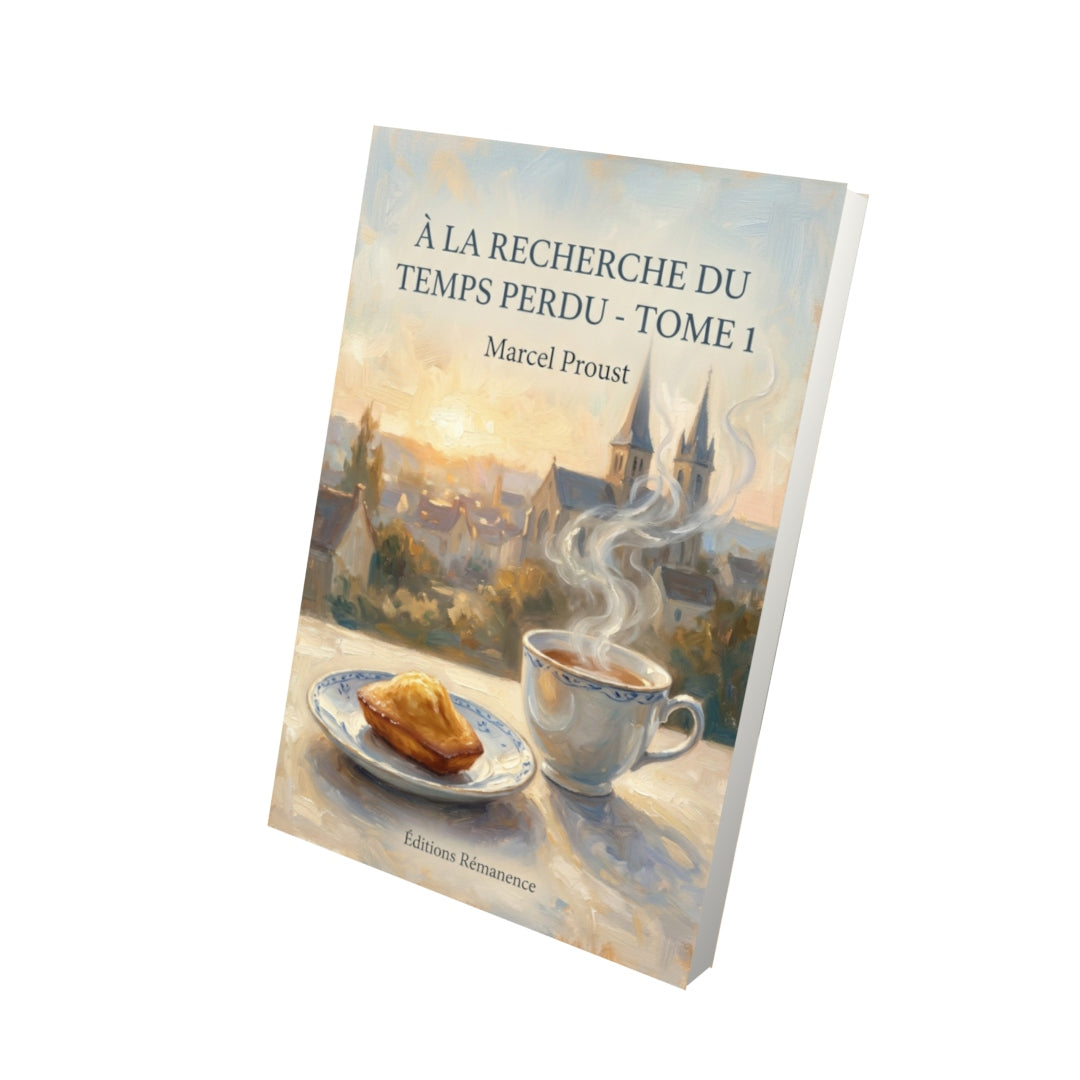 Livre À la recherche du temps perdu - Tome 1 par Marcel Proust - Vue 3D - Editions Remanence