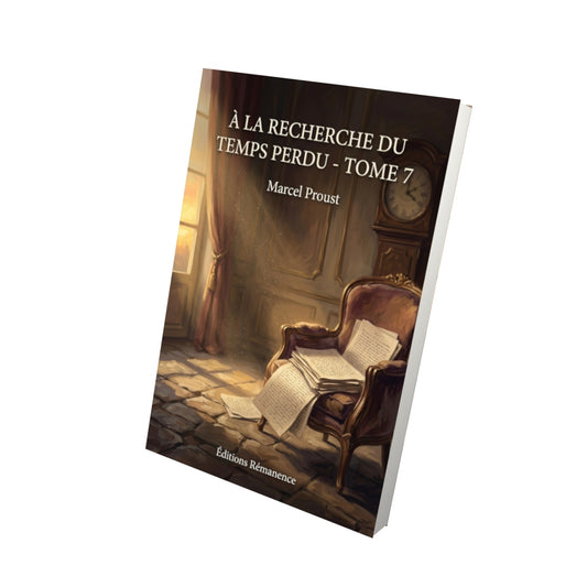 Livre À la recherche du temps perdu - Tome 7 par Marcel Proust - Vue 3D - Editions Remanence