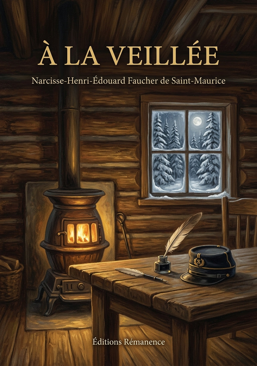 Livre À la veillée par Narcisse-Henri-Édouard Faucher de Saint-Maurice - Couverture - Editions Remanence