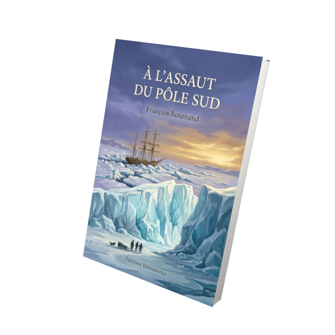 Livre À l’assaut du Pôle Sud par François Bournand - Vue 3D - Editions Remanence