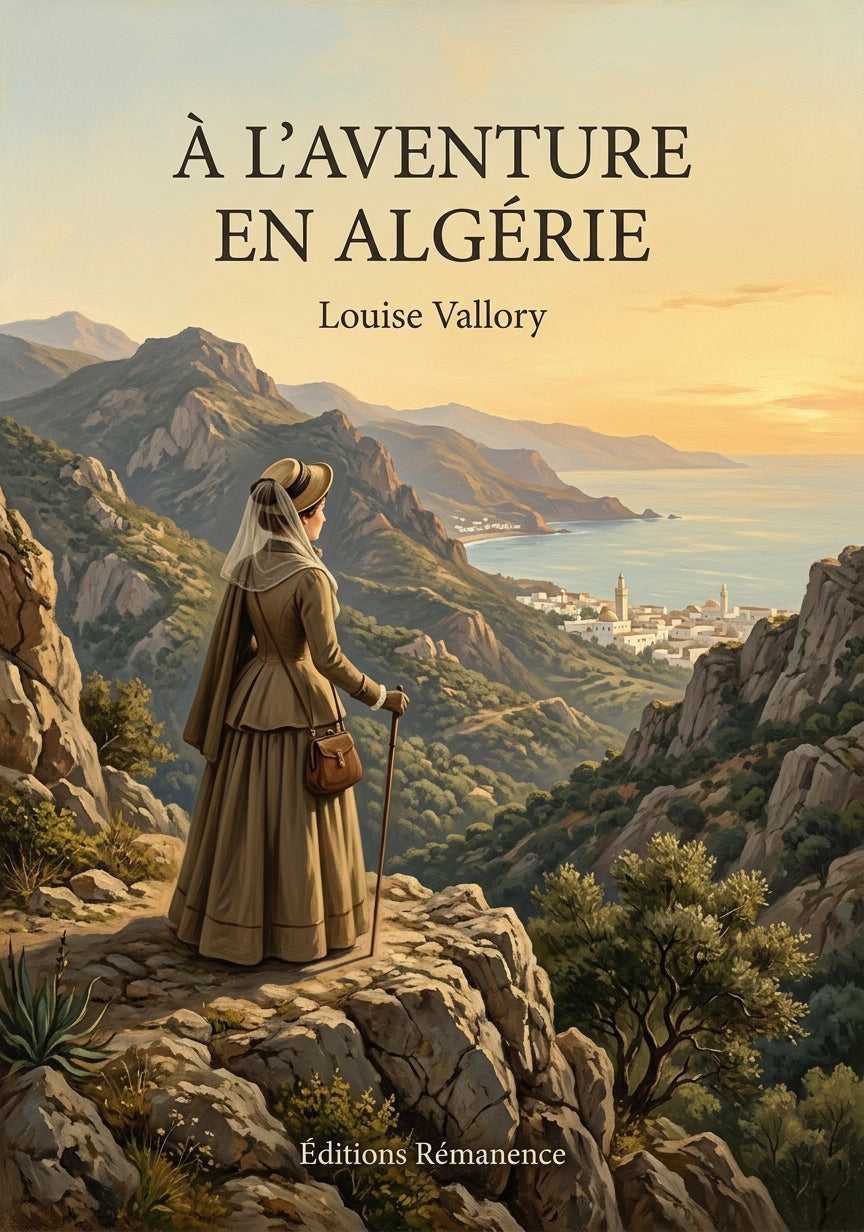Livre À l’aventure en Algérie par Louise Vallory - Couverture - Editions Remanence