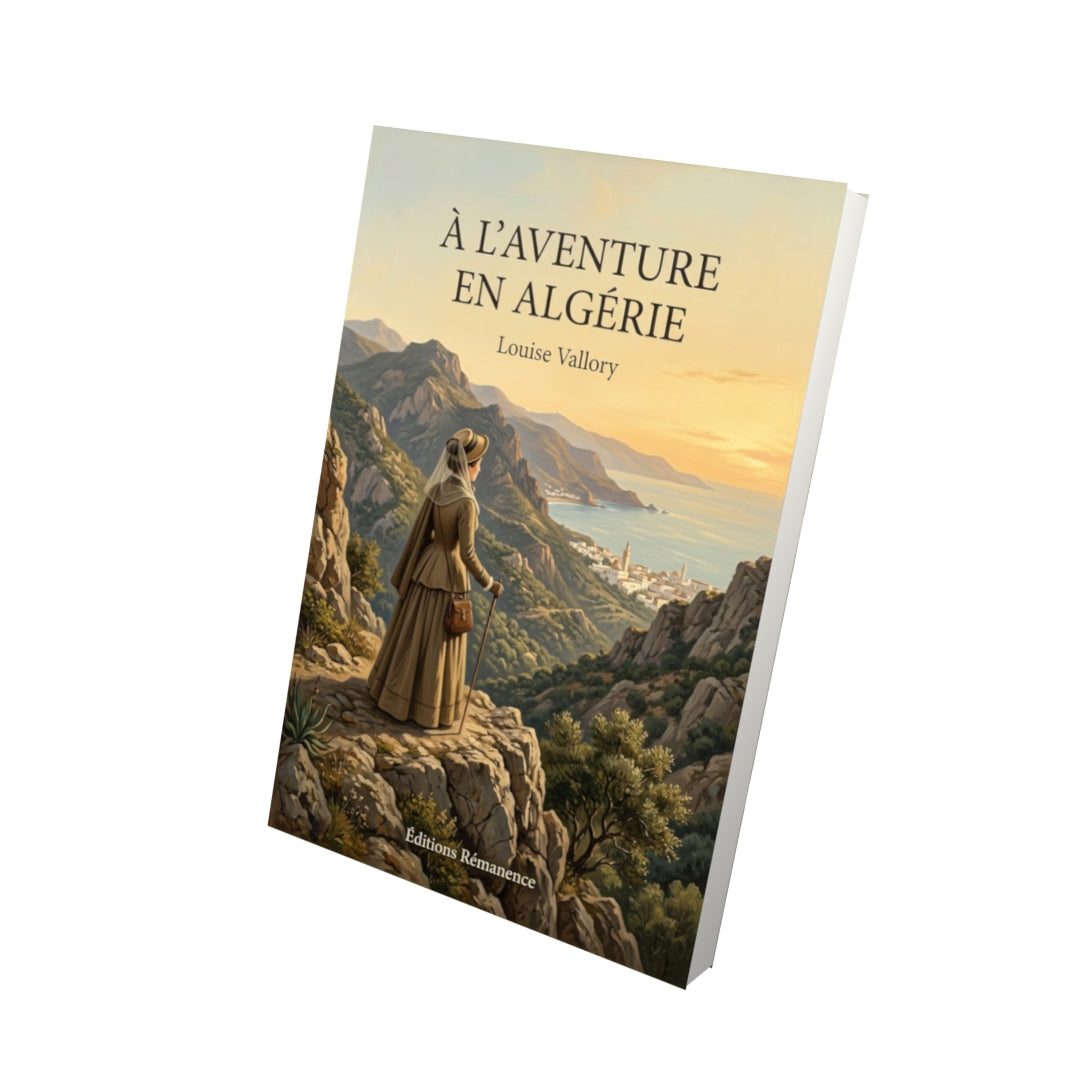 Livre À l’aventure en Algérie par Louise Vallory - Vue 3D - Editions Remanence