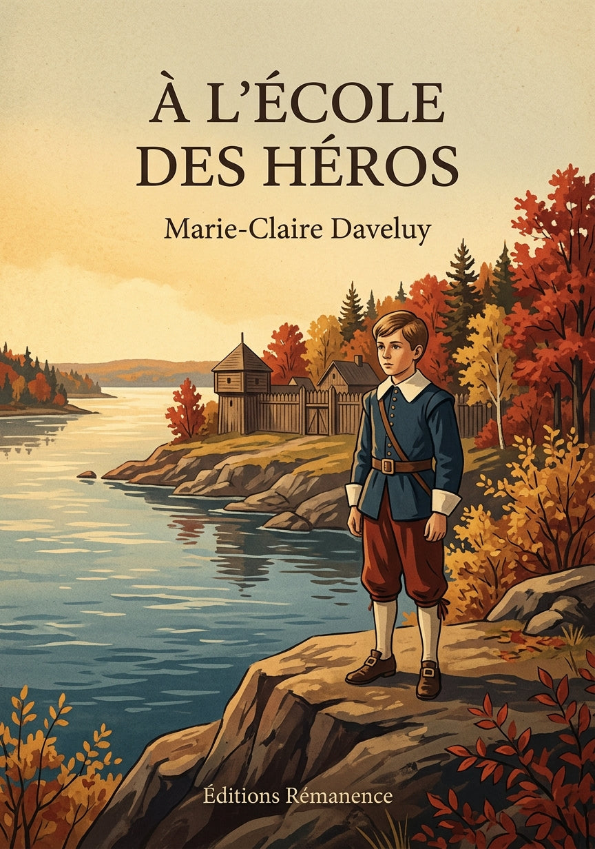 Livre À l’école des héros par Marie-Claire Daveluy - Couverture - Editions Remanence