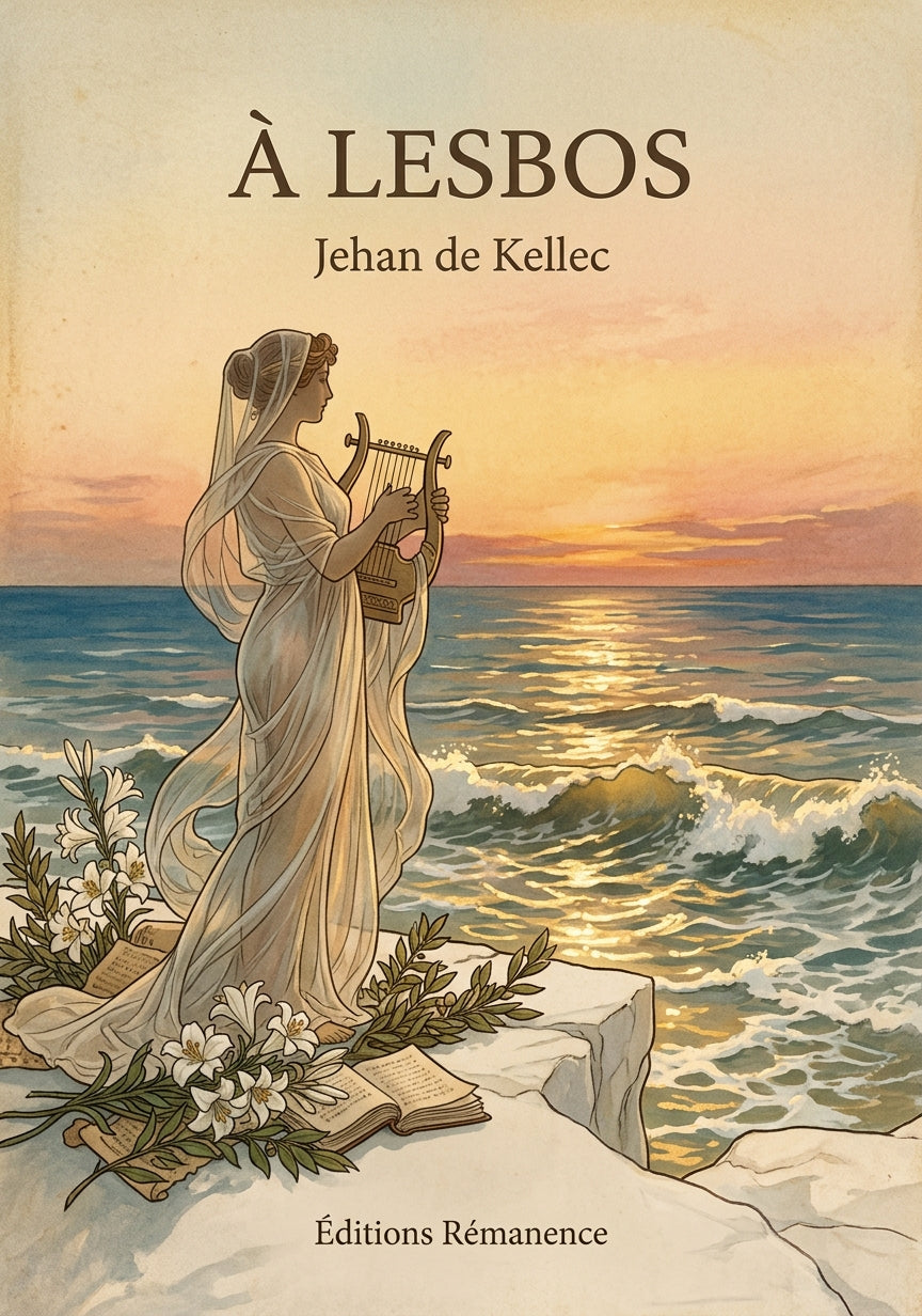 Livre À Lesbos par Jehan de Kellec - Couverture - Editions Remanence