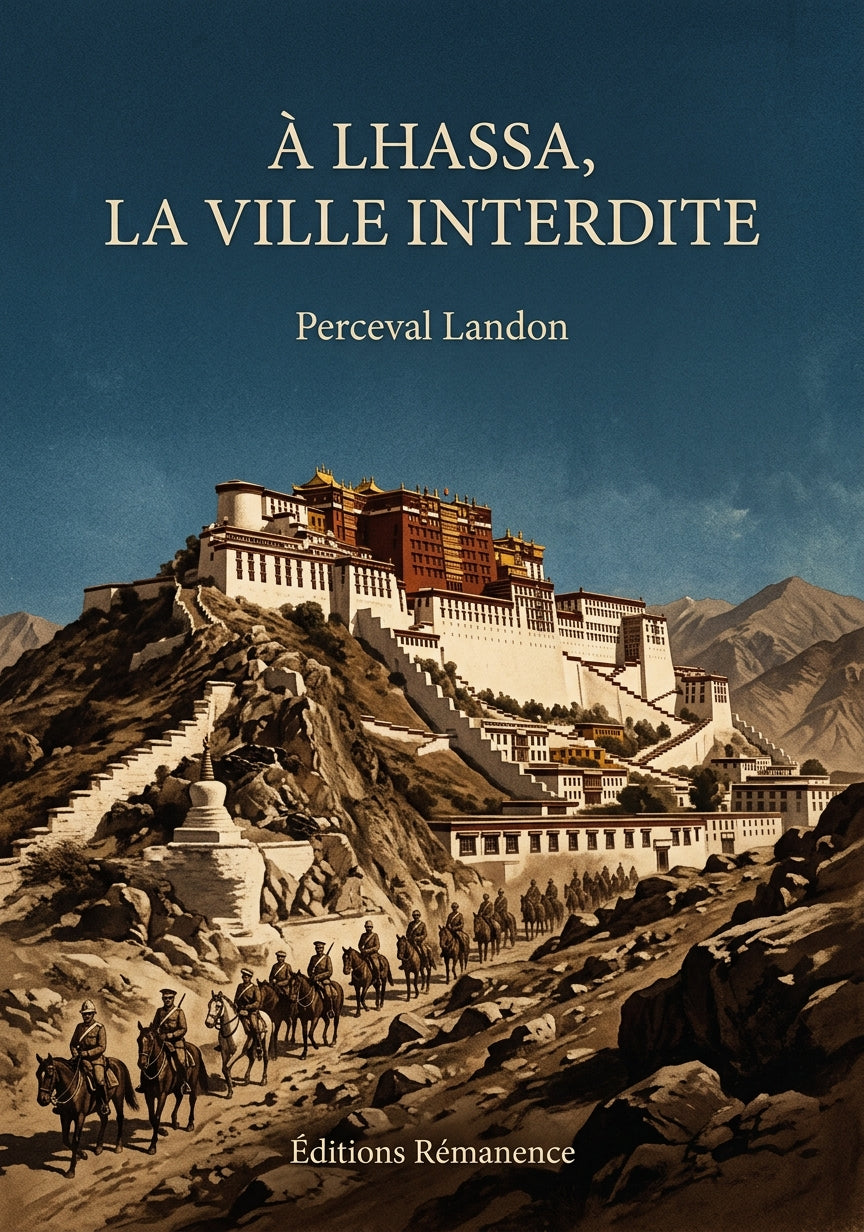 Livre À Lhassa, la ville interdite par Perceval Landon - Couverture - Editions Remanence